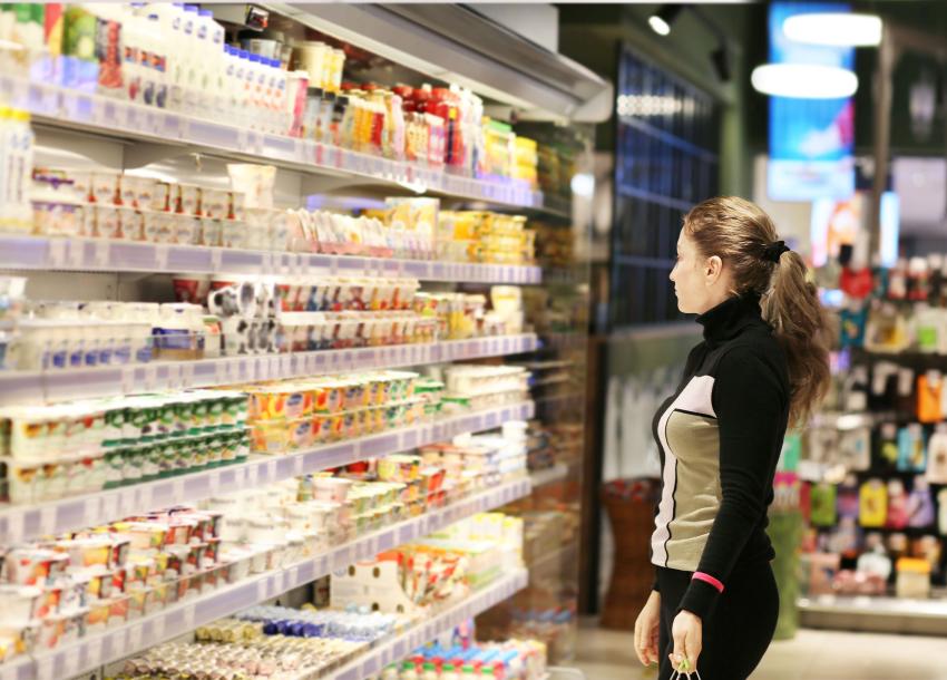 Student shopping for food